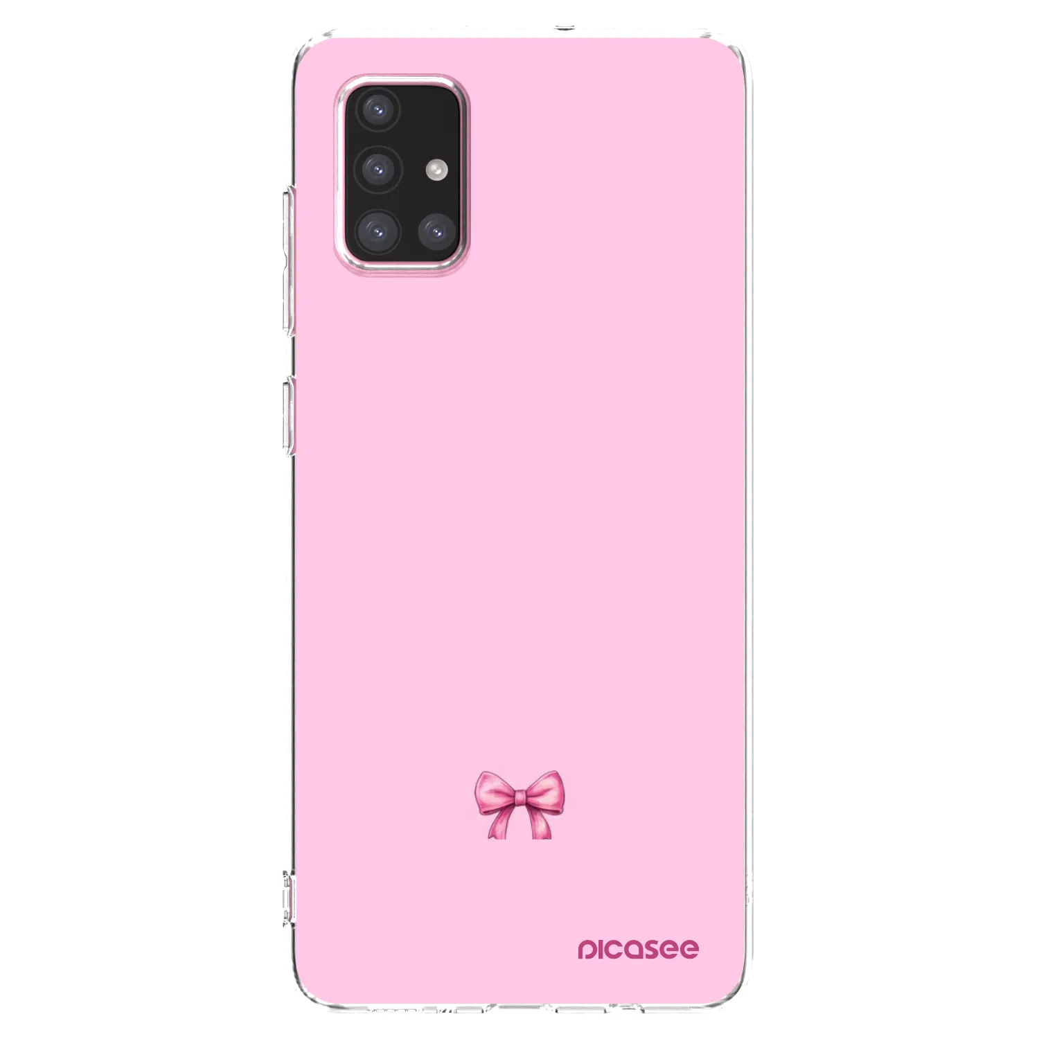 Picasee silikonový průhledný obal pro Samsung Galaxy A71 A715F - Blush bow