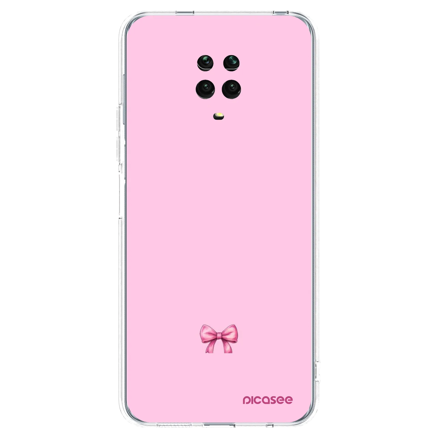 Picasee silikonový průhledný obal pro Xiaomi Redmi Note 9 Pro - Blush bow