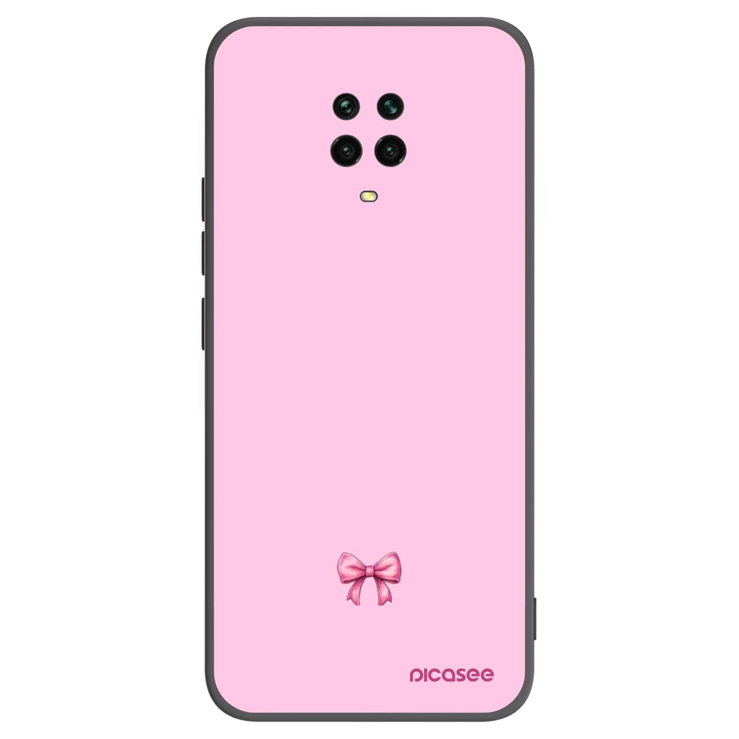 Picasee silikonový černý obal pro Xiaomi Redmi Note 9 Pro - Blush bow