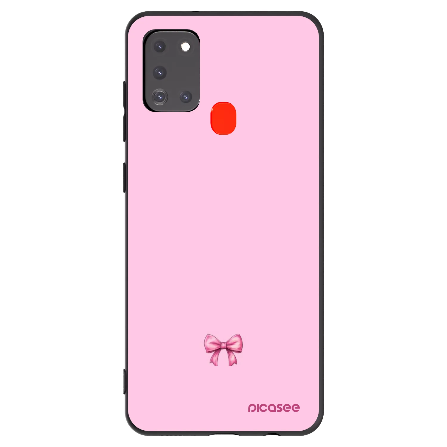 Picasee silikonový černý obal pro Samsung Galaxy A21s - Blush bow