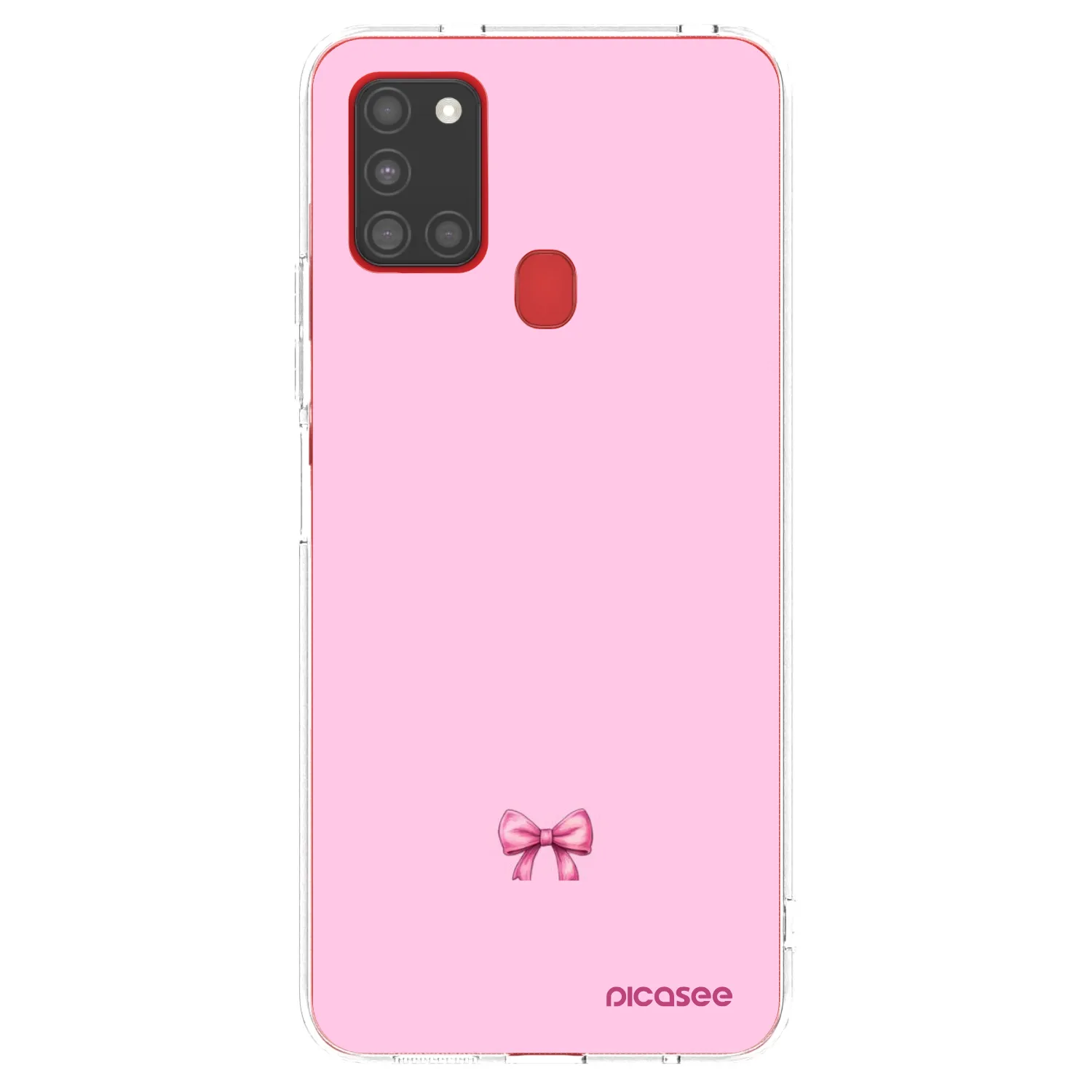 Picasee silikonový průhledný obal pro Samsung Galaxy A21s - Blush bow