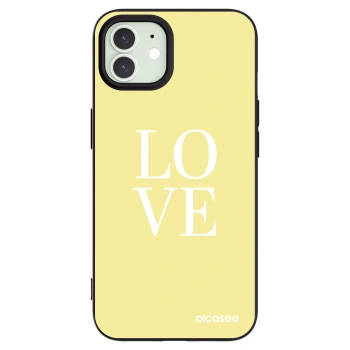 Picasee silikonový černý obal pro Apple iPhone 12 - Love