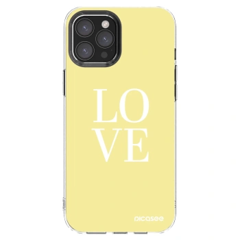 Picasee silikonový průhledný obal pro Apple iPhone 12 Pro Max - Love