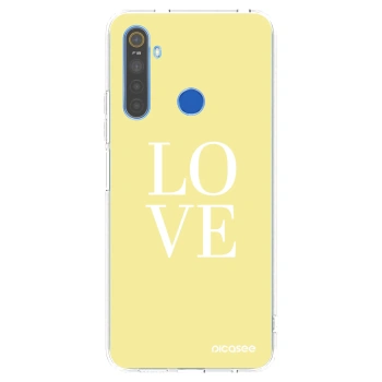 Picasee silikonový průhledný obal pro Realme 5 - Love