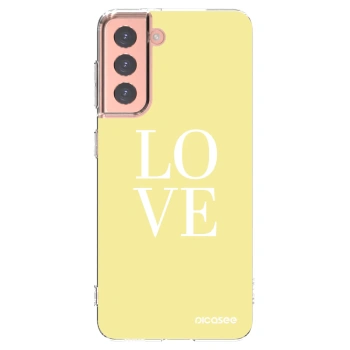Picasee silikonový průhledný obal pro Samsung Galaxy S21 5G G991B - Love