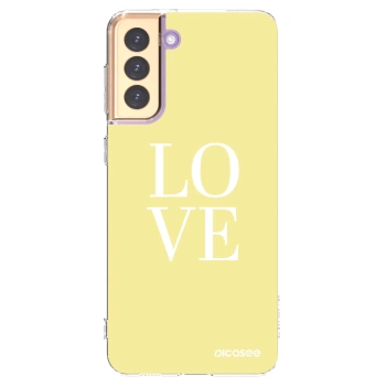 Picasee silikonový průhledný obal pro Samsung Galaxy S21+ 5G G996F - Love