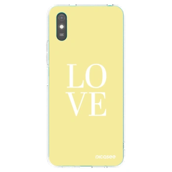 Picasee silikonový průhledný obal pro Xiaomi Redmi 9AT - Love