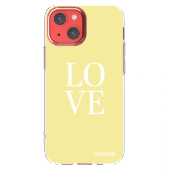 Picasee silikonový průhledný obal pro Apple iPhone 13 mini - Love