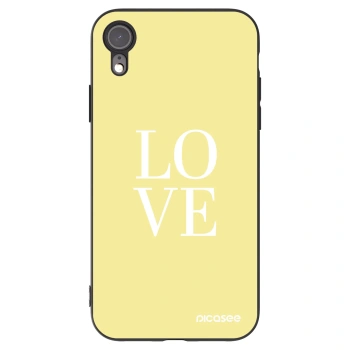 Picasee silikonový černý obal pro Apple iPhone XR - Love
