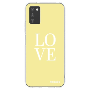 Picasee silikonový průhledný obal pro Samsung Galaxy A02s A025G - Love