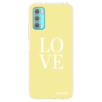 Picasee silikonový průhledný obal pro Motorola Moto G60 - Love