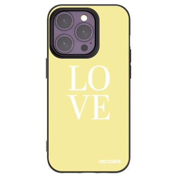 Picasee silikonový černý obal pro Apple iPhone 14 Pro - Love