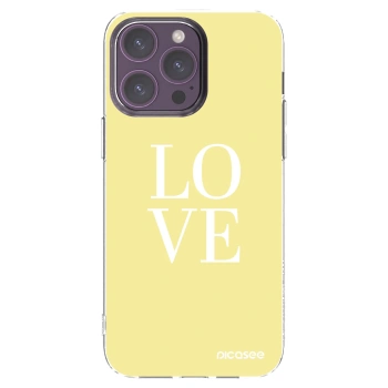 Picasee silikonový průhledný obal pro Apple iPhone 14 Pro Max - Love