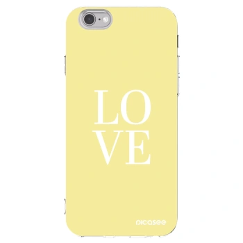 Picasee silikonový průhledný obal pro Apple iPhone 6/6S - Love