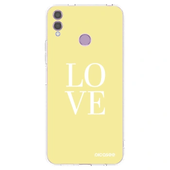 Picasee silikonový průhledný obal pro Honor 8X - Love