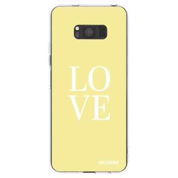 Picasee silikonový průhledný obal pro Samsung Galaxy S8 G950F - Love