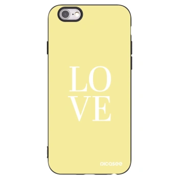 Picasee silikonový černý obal pro Apple iPhone 6/6S - Love