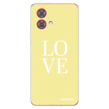 Picasee silikonový průhledný obal pro Motorola Moto G84 5G - Love