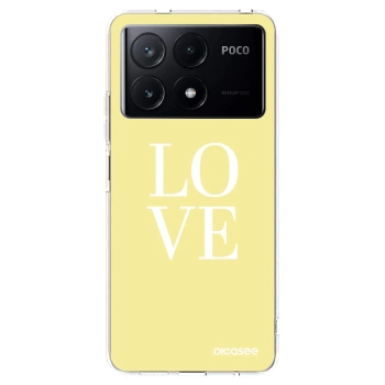 Picasee silikonový průhledný obal pro Xiaomi Poco X6 Pro - Love