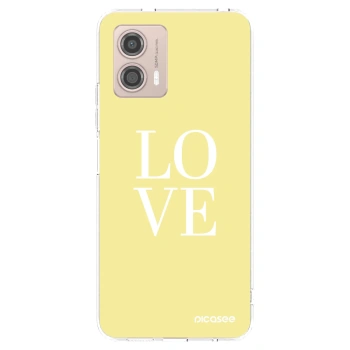Picasee silikonový průhledný obal pro Motorola Moto G53 5G - Love