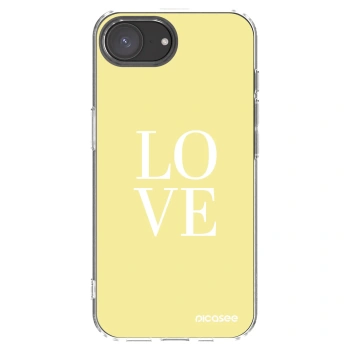 Picasee silikonový průhledný obal pro Apple iPhone 16e - Love