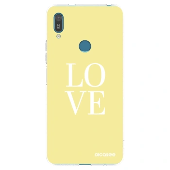 Picasee silikonový průhledný obal pro Huawei Y7 2019 - Love