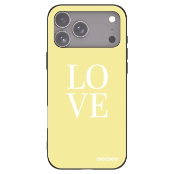 Picasee silikonový černý obal pro Apple iPhone 17 Pro Max - Love