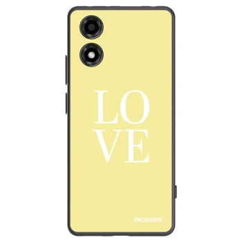 Picasee silikonový černý obal pro Motorola Moto E14 - Love
