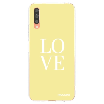 Picasee silikonový průhledný obal pro Samsung Galaxy A70 A705F - Love