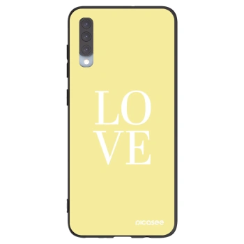 Picasee silikonový černý obal pro Samsung Galaxy A70 A705F - Love