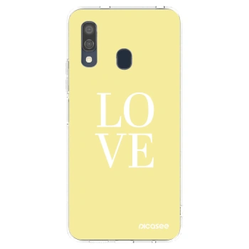 Picasee silikonový průhledný obal pro Samsung Galaxy A40 A405F - Love