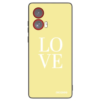 Picasee silikonový černý obal pro Motorola Edge 50 Fusion - Love