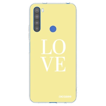 Picasee silikonový průhledný obal pro Xiaomi Redmi Note 8T - Love