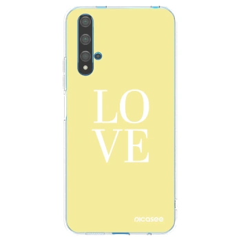 Picasee silikonový průhledný obal pro Huawei Nova 5T - Love