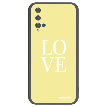 Picasee silikonový černý obal pro Huawei Nova 5T - Love