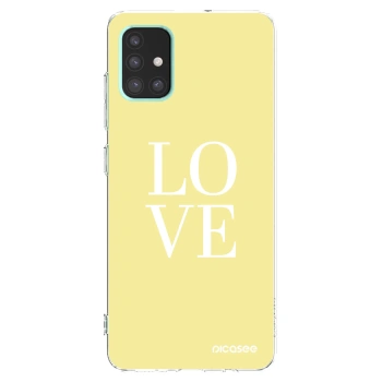Picasee silikonový průhledný obal pro Samsung Galaxy A51 A515F - Love