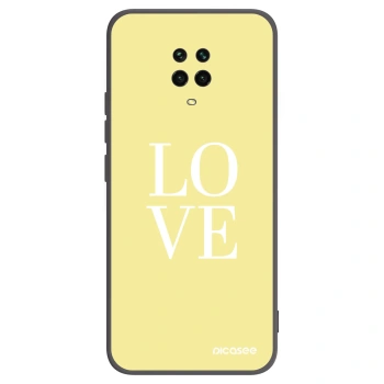Picasee silikonový černý obal pro Xiaomi Redmi Note 9 Pro - Love