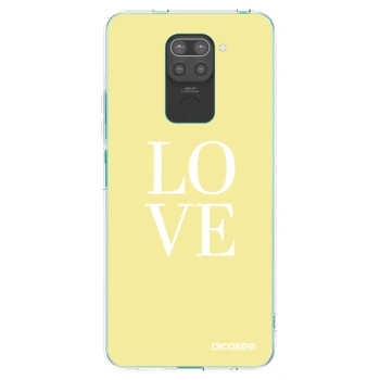 Picasee silikonový černý obal pro Xiaomi Redmi Note 9 - Love