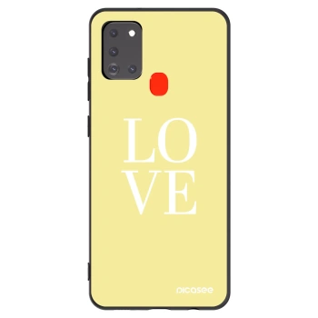 Picasee silikonový černý obal pro Samsung Galaxy A21s - Love