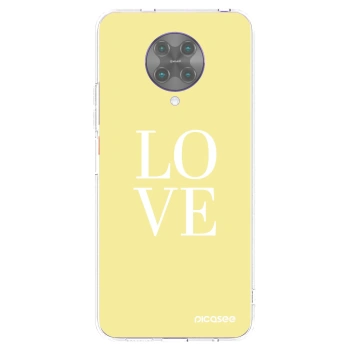 Picasee silikonový průhledný obal pro Xiaomi Poco F2 Pro - Love
