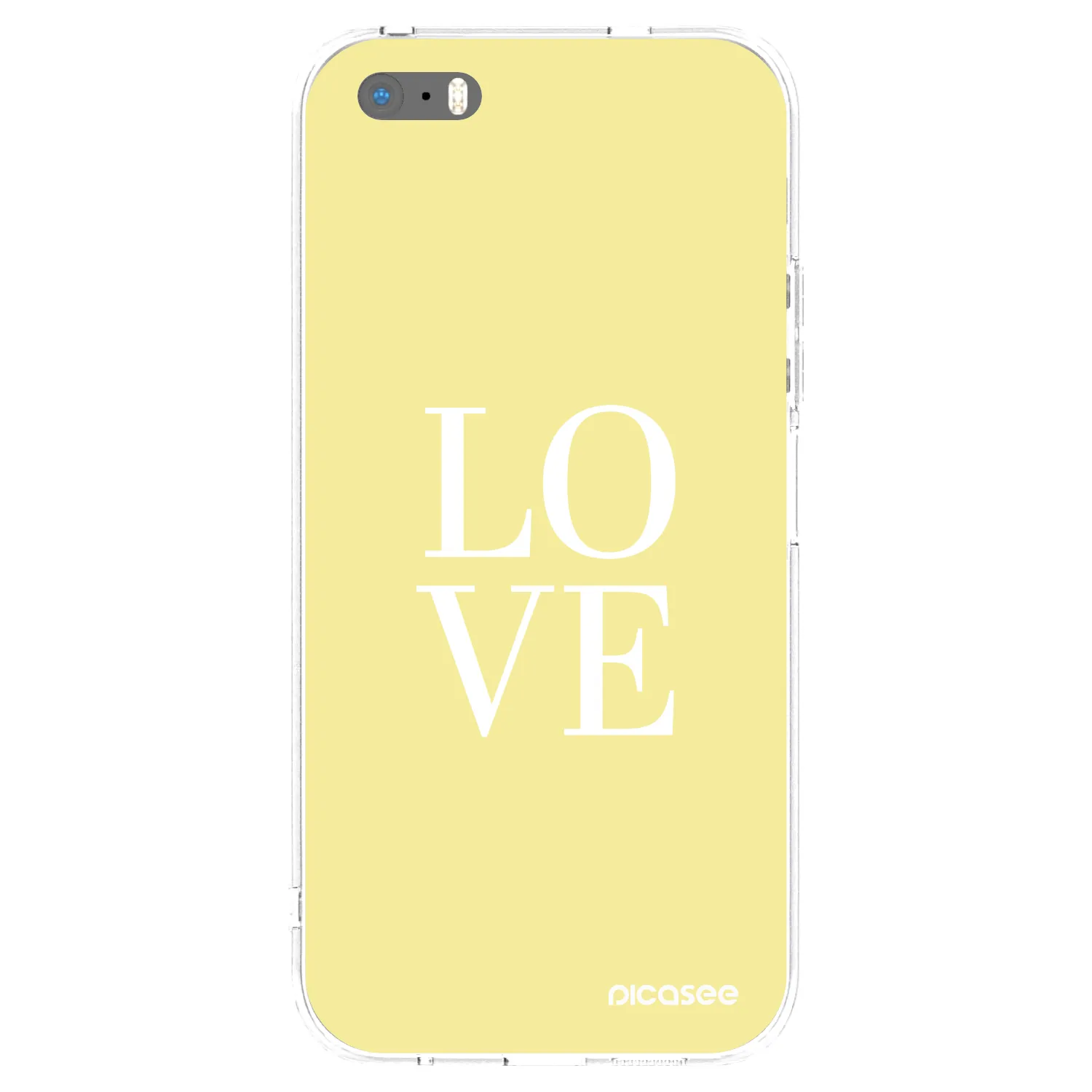 Picasee silikonový průhledný obal pro Apple iPhone 5/5S/SE - Love