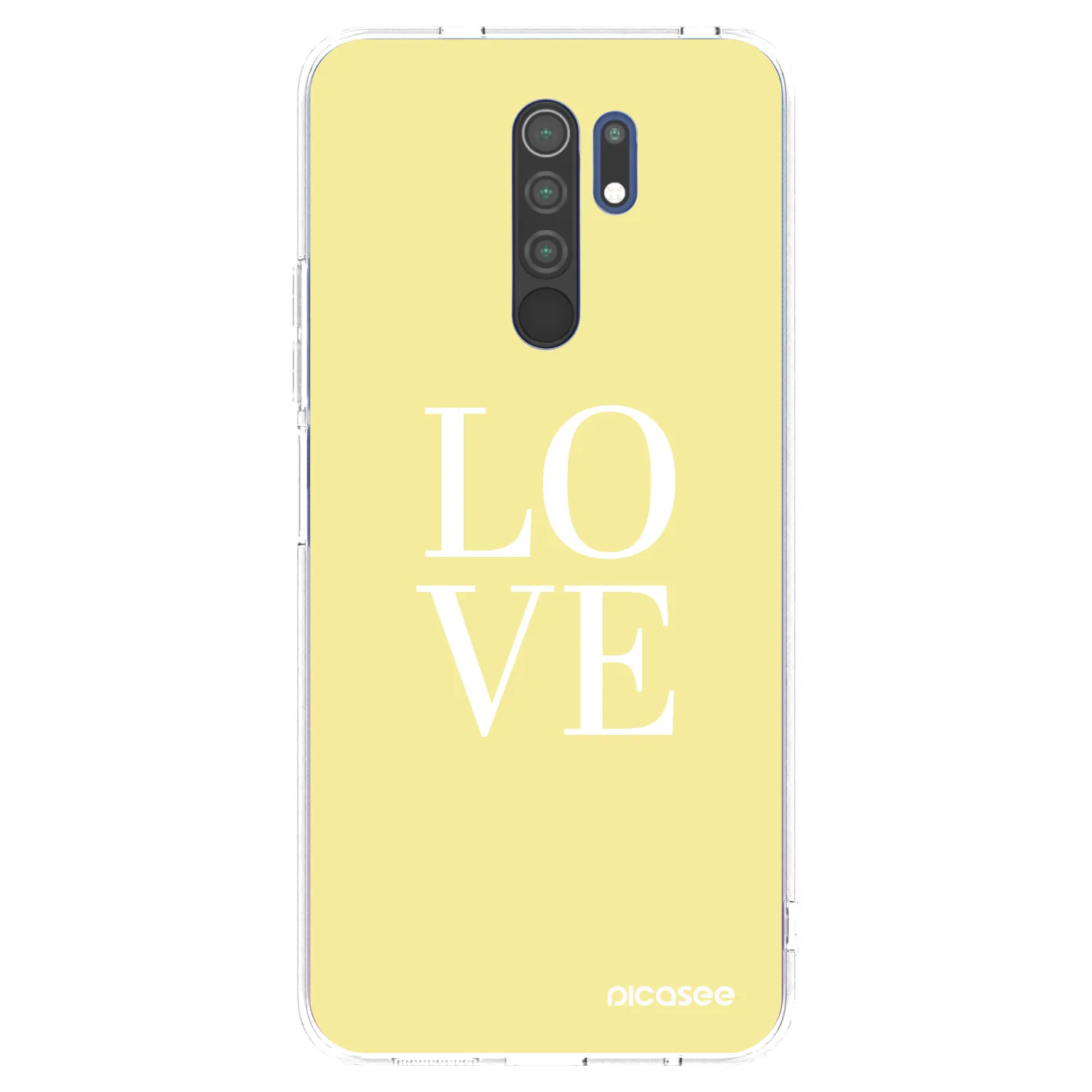 Picasee silikonový průhledný obal pro Xiaomi Redmi 9 - Love