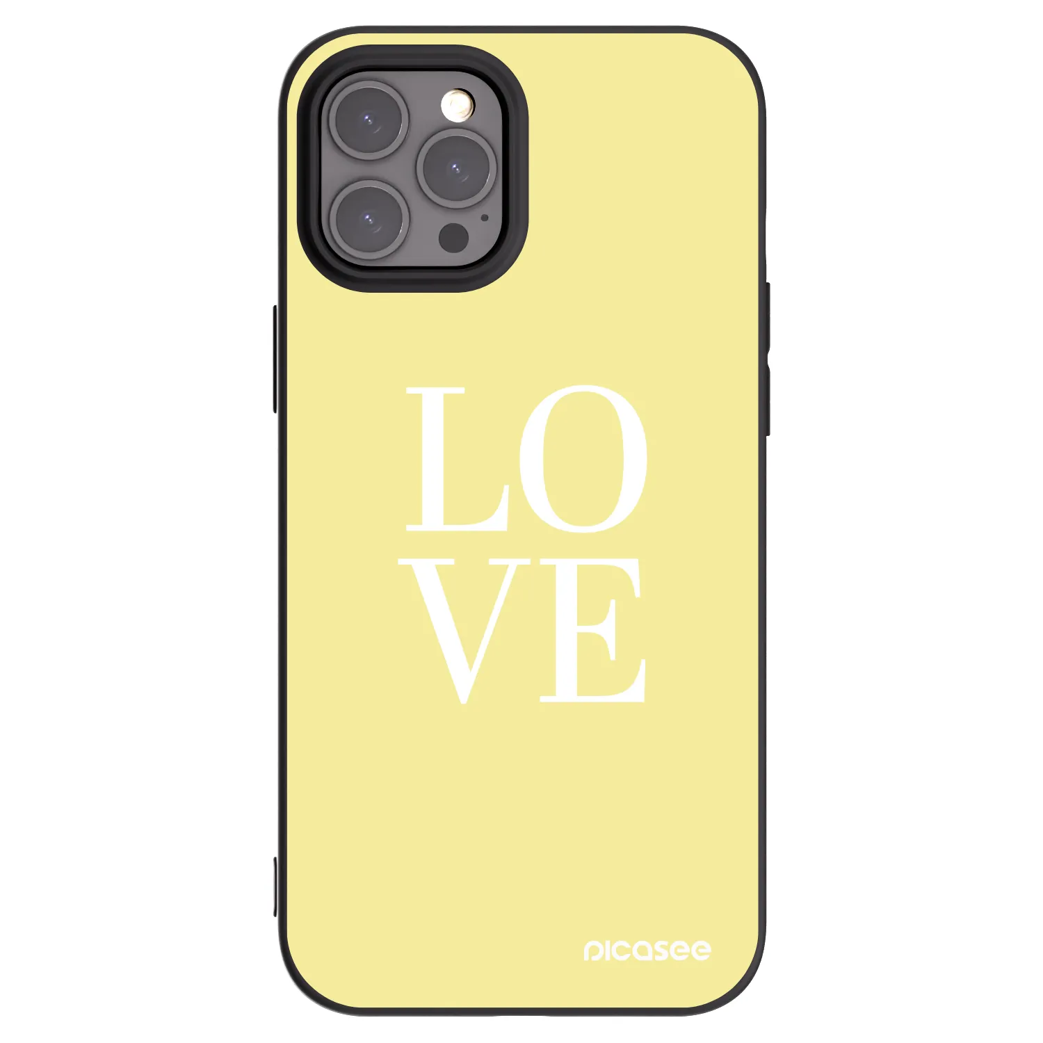 Picasee silikonový černý obal pro Apple iPhone 12 Pro Max - Love