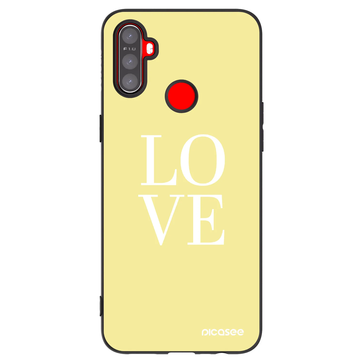Picasee silikonový černý obal pro Realme C3 - Love