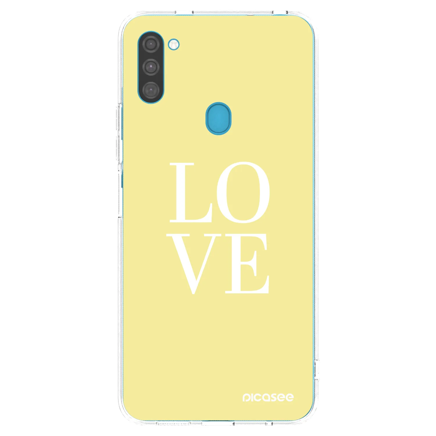 Picasee silikonový průhledný obal pro Samsung Galaxy M11 - Love