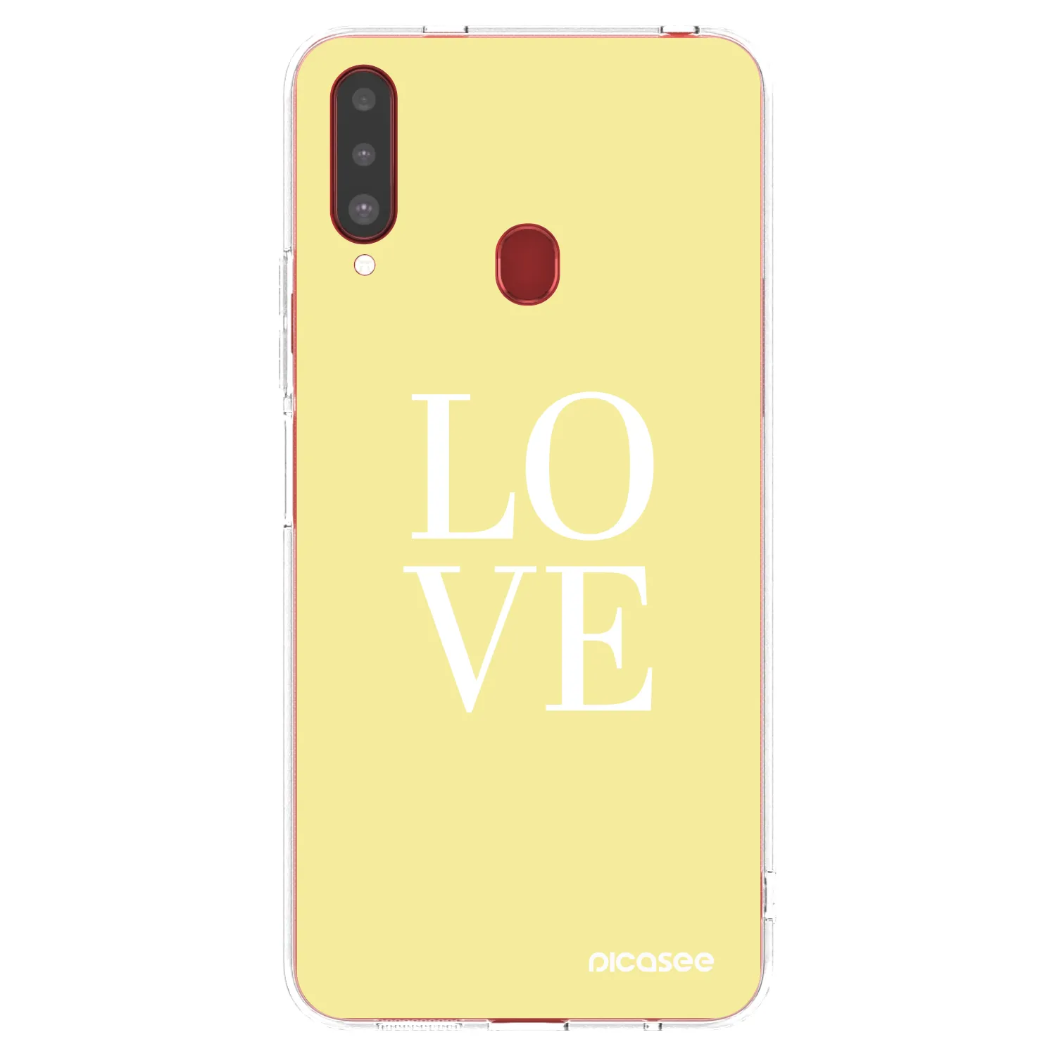 Picasee silikonový průhledný obal pro Samsung Galaxy A20s - Love