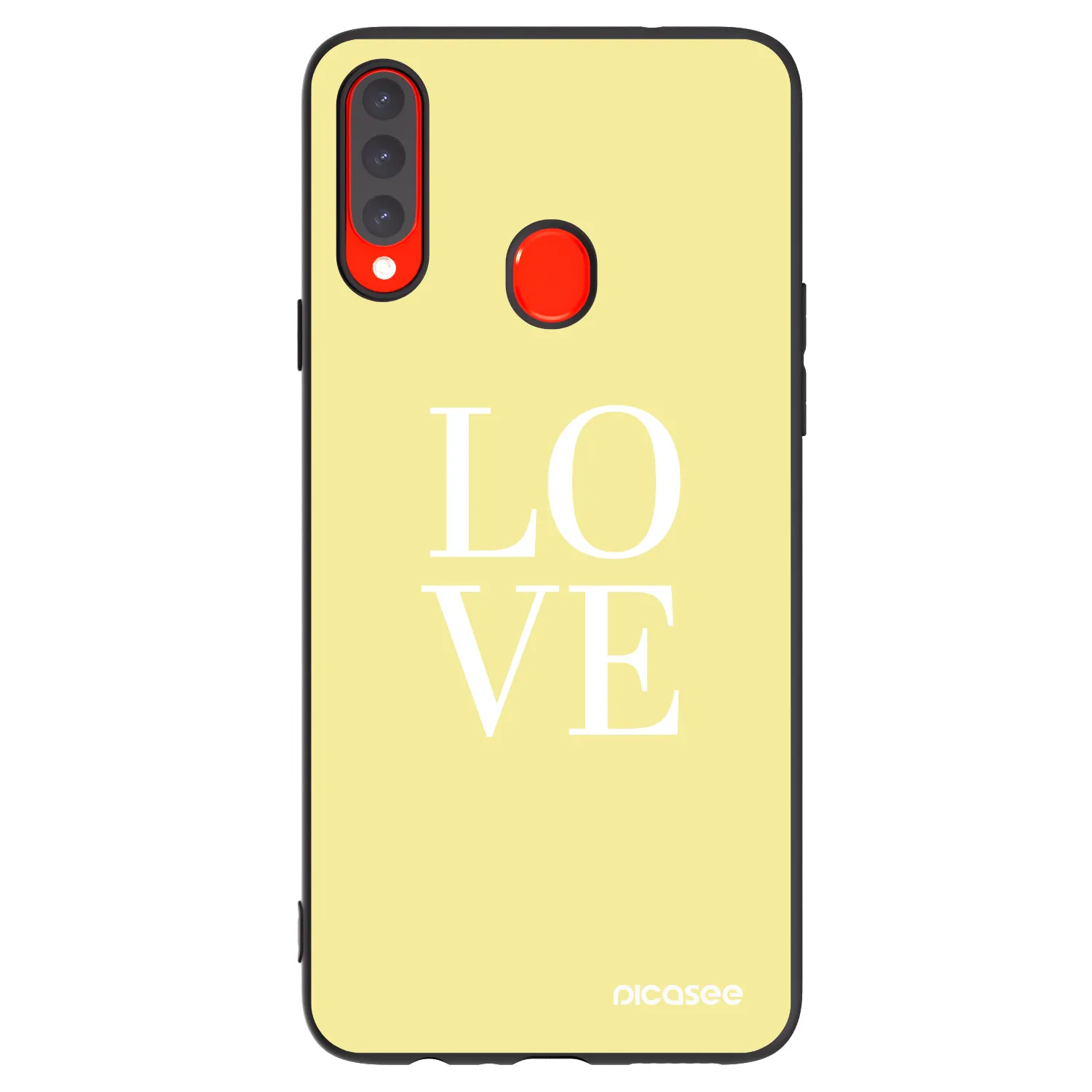 Picasee silikonový černý obal pro Samsung Galaxy A20s - Love