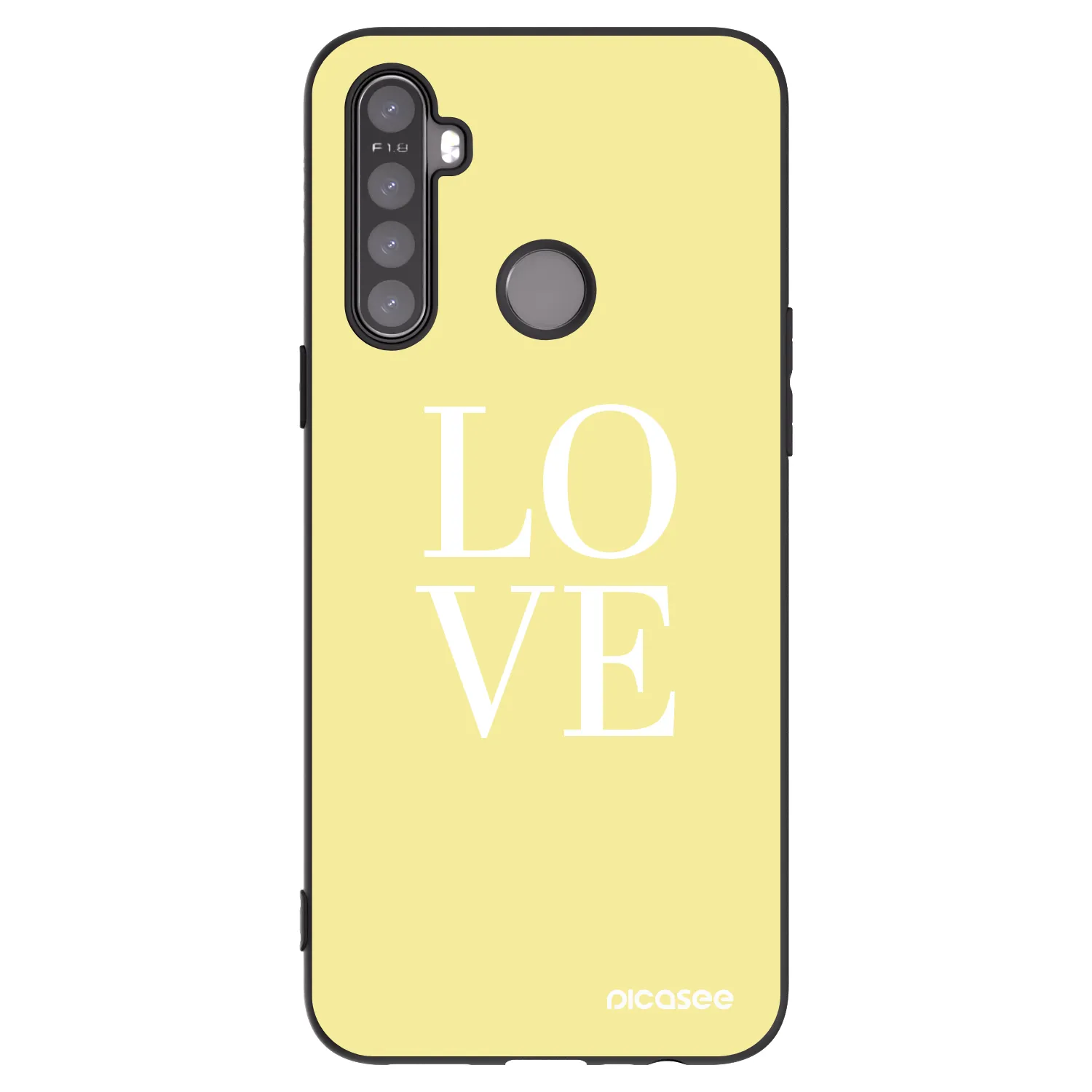 Picasee silikonový černý obal pro Realme 6i - Love