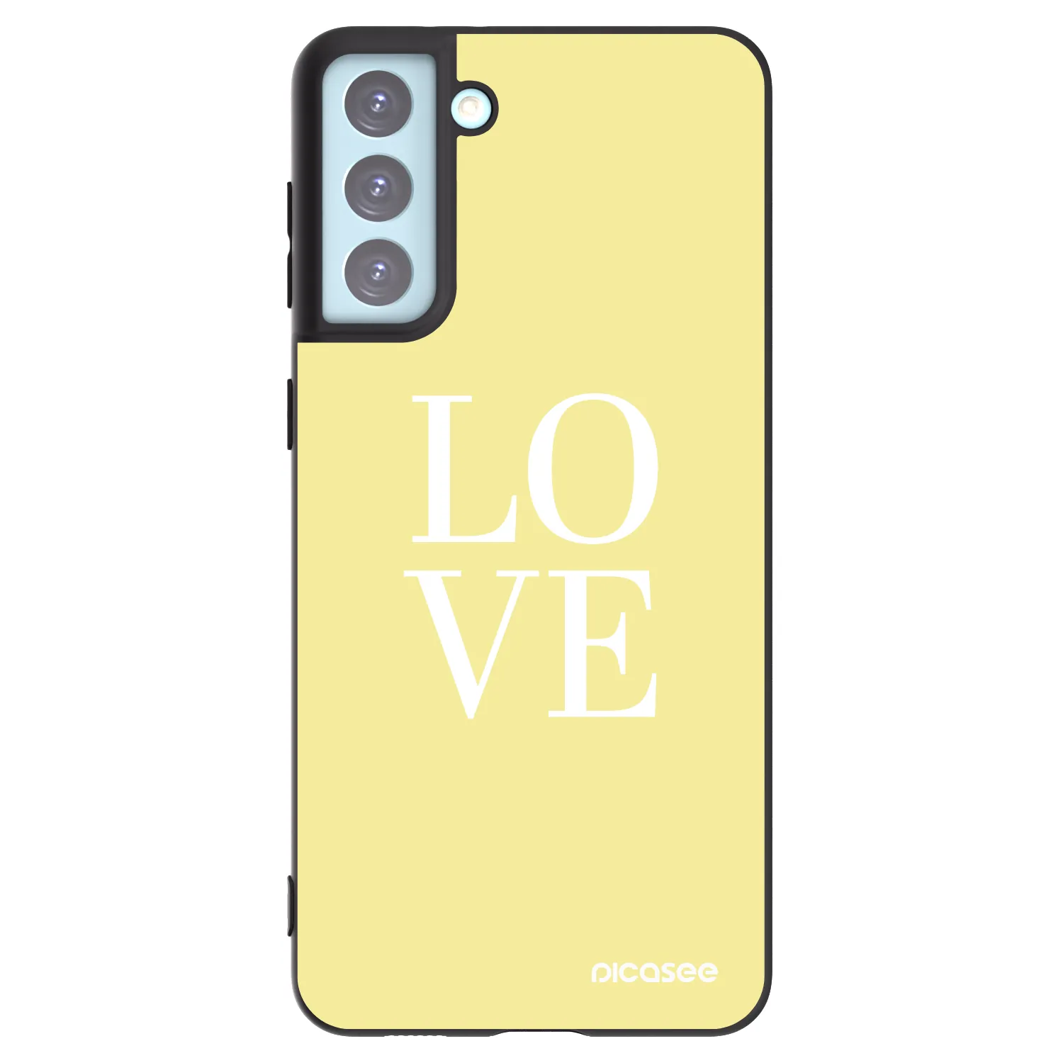 Picasee silikonový černý obal pro Samsung Galaxy S21+ 5G G996F - Love