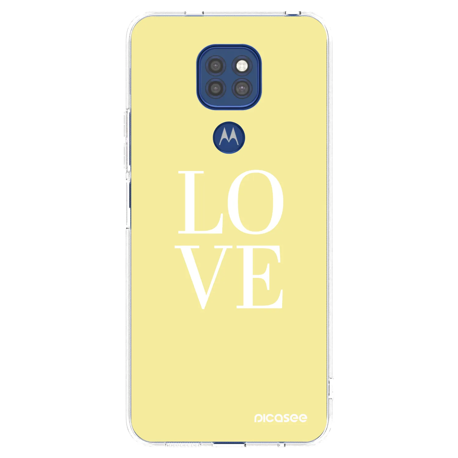 Picasee silikonový průhledný obal pro Motorola Moto G9 Play - Love